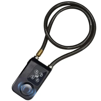 Abbildung von Fahrradschloss Alarm, Anti Diebstahl Vibration Motion Sensor Alarm 110dB, Fahrrad Kettenschloss Wasserdicht Sicherheit Kabel Schlösser Zubehör für alle Fahrräder Motorrad