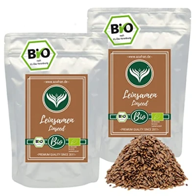 Abbildung von Azafran BIO Leinsamen braun ganz Leinsaat Leinsamenkörner (auch Flachssaat) 2 kg
