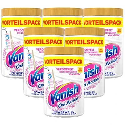 Abbildung von Vanish Oxi Action Powerweiss Pulver 6 x 1,65 kg Fleckenentferner und Wäsche Booster ohne Chlor Für weiße