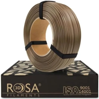 Abbildung von ROSA 3D PET G Standard High Speed Filament 1.75 mm für Drucker Druckmaterialien Leicht Glänzend PETG Printing Materials Perlgold Refill 1 kg