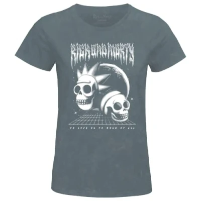 Abbildung von Rick Et Morty Damen WORIMODTS062 t Shirt, Grau gewaschen, Large