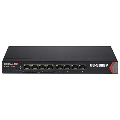 Abbildung von Edimax GS 3008P, Managed, Gigabit Ethernet (10/100/1000), Vollduplex, Power over (PoE)