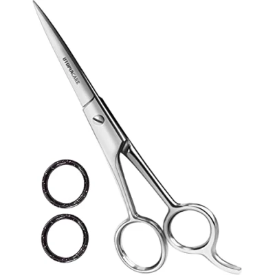 Abbildung von Utopia Care 6,5 zoll Edelstahl Haarschere Friseurschere Professionelle Haar und Bartschneideschere Scharf, langlebig (Silber) (Silber, 5,5 Zoll)