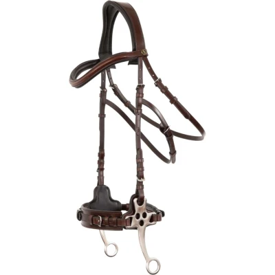 Abbildung von BR Bridle Lydney Hackamore Scheren 152mm Full Oak / Zilver