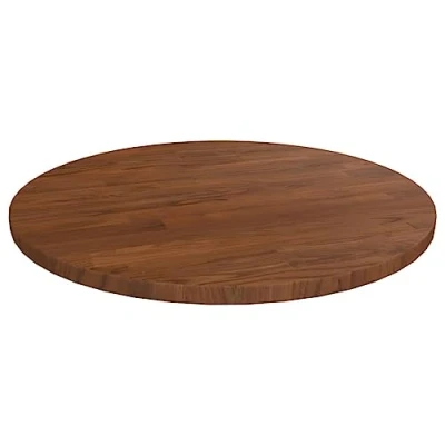 Abbildung von vidaXL Runde Tischplatte Massivholzplatte Eichenplatte Holzplatte Platte Ersatztischplatte Dunkelbraun Ø40x1,5cm Behandeltes Eichenholz