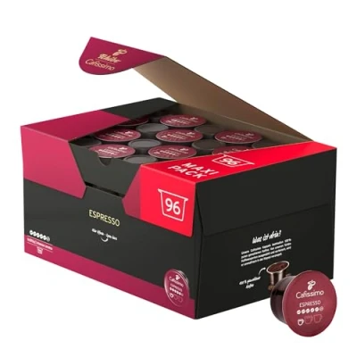 Abbildung von Tchibo Cafissimo Vorratsbox Espresso kräftig Kaffeekapseln, 96 Stück (Espresso, intensiv mit kräftigen Röstaromen), nachhaltig &amp; fair gehandelt