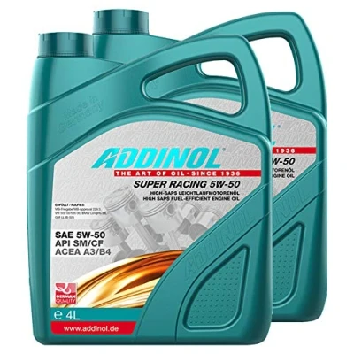 Abbildung von Addinol 2X Motoröl Motorenöl Motor Motoren Oil Engine Benzin Diesel Super Racing 5W 50 4L 72313625