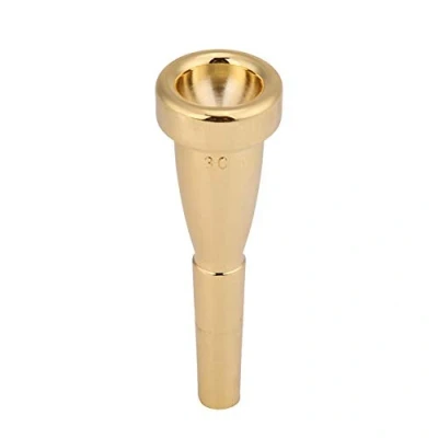 Abbildung von Trompeten Mundstück, Kupfer Trompete Mundstück für 3C Größe Musikinstrument(Gold)