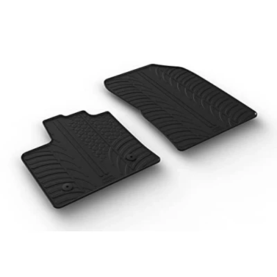 Abbildung von Gledring 0024 Fußmattensatz Gummi vorne 2 schwarz 750mm 550mm
