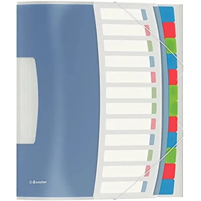 Abbildung von Esselte 624030 Ordnungsmappe VIVIDA, A4, PP, 12 Fächer, mehrfarbig