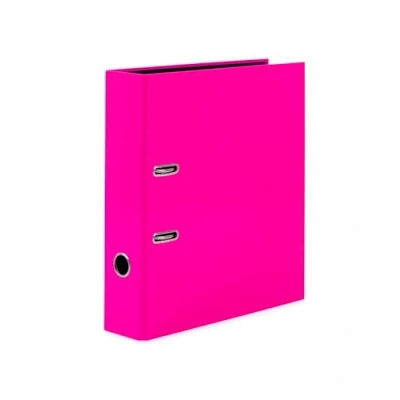 Abbildung von HERMA Ordner A4 Neon Pink Set, 5 Stück, 7 cm breit, Kinder Ringordner, einfarbiger Aktenordner in leuchtender Farbe für Jungen und Mädchen