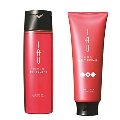 Abbildung von Lebel IAU Cleansing Relaxment Hair Shampoo 200ml &amp; Melt Repair Treatment Set (Green Tea Set)