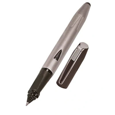 Abbildung von ONLINE Rollerball Switch Plus, Tinten und Touchpen für Tablets Smartphones in einem, Multifunktions Stift Büro oder Grundschule, Standard Tintenpatronen, Silver, Rollerballspitze