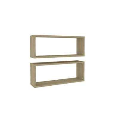 Abbildung von vidaXL Wandregal, Würfelregale 2 Stk. Sonoma Eiche 60x15x23 cm Holzwerkstoff