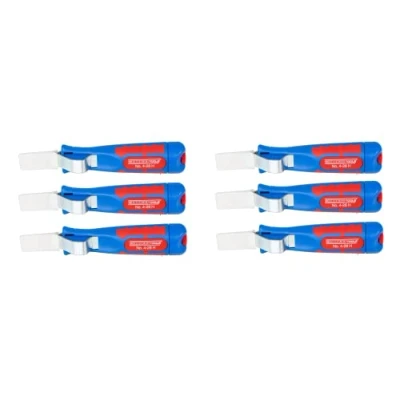 Abbildung von WEICON TOOLS Kabelmesser No. 4 28 H 6er Set/Abisolierbereich mm/inkl. Hakenklinge, Blau, 6 50054328
