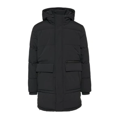 Abbildung von QS Gesteppter Parka mit Kapuze und Innenkragen schwarz S