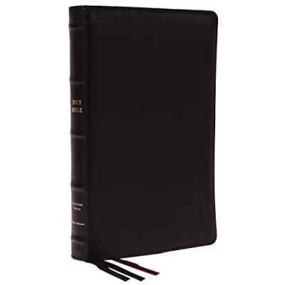 Abbildung von KJV Holy Bible: Large Print Thinline, Black Goatskin Leather, Premier Collection, Red Letter, Comfort (Thumb Indexed): King James Version: Bible, Version