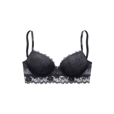 Abbildung von Vivance Push up BH aus Jacquardspitze in leichter Longform, sexy Dessous