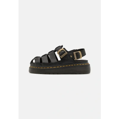 Abbildung von Dr. Martens Wrenlie Plateausandalette, Damen, Größe: 37, Black grizzly Schuhe