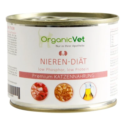 Abbildung von Dosennahrung Katze Nieren diät