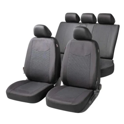 Abbildung von WALSER Speedway ZIPP IT Premium 11859 Sitzschonbezug schwarz Polyester vorne und hinten OPEL: Astra H Caravan, Corsa D Schrägheck, Schrägheck