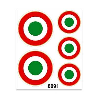 Abbildung von 4R Quattroerre.it 8091 Aufkleber Kokarde Italien, 14 x 16 cm