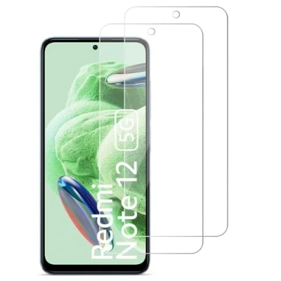 Abbildung von Cracksin Panzerfolie kompatibel mit Xiaomi Redmi Note 12 [2 Stück] Displayschutzfolie,Schutzfolie [kein Glas] 100% Fingerabdrucksensor Nano Glas 9H