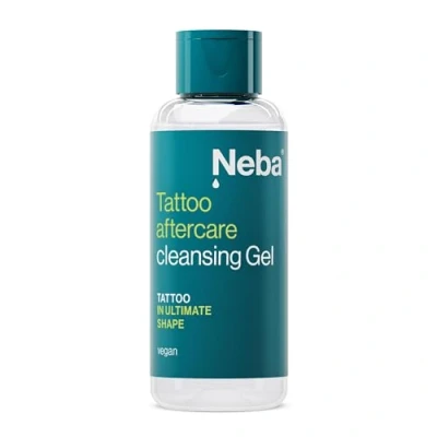 Abbildung von Neba Tattoo Waschgel Reinigung der tätowierten Haut Frisches Tattoo, Tätowierung After Care Soap, Cleaning Gel, Seife Duschbad, Pflegedusche, Duschgel Körperpflege 100 ml