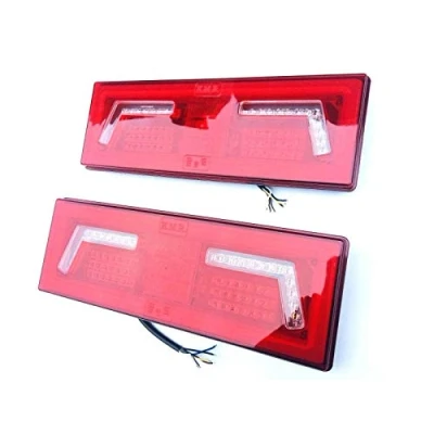 Abbildung von Matel Service 2x LED Rückleuchte 5 Funktionen mit Neon Effekt 12V 24V für Traktor Bagger Kipper LKW