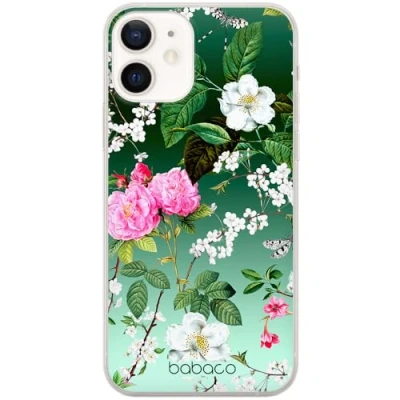 Abbildung von Babaco ERT Group Handyhülle für iPhone 12 Mini Original und offiziell Lizenziertes Muster Flowers 035 optimal an die Form des Handy angepasst, hülle aus TPU