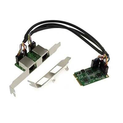 Abbildung von KALEA INFORMATIQUE Mini PCIe MiniPCIe Karte 2 Ports 2.5 Gigabit RJ45 LAN ethernet 10 100 1000 1G 2.5G. DUAL Chipsatz Realtek RTL8125.