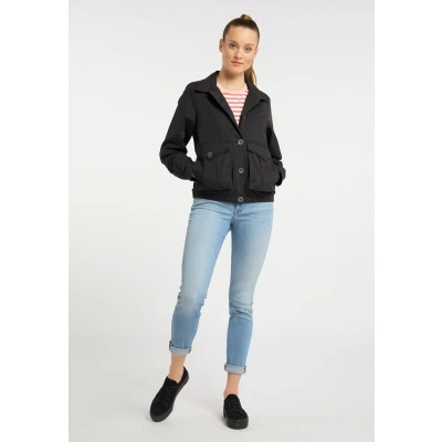 Abbildung von DREIMASTER Vintage Damen Leichtjacke L / Schwarz 100% Baumwolle