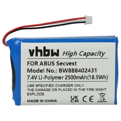 Abbildung von vhbw Akku Ersatz für ABUS FUBT50000 Alarmanlage, Alarmsystem (2500mAh, 7,4V, Li Polymer)