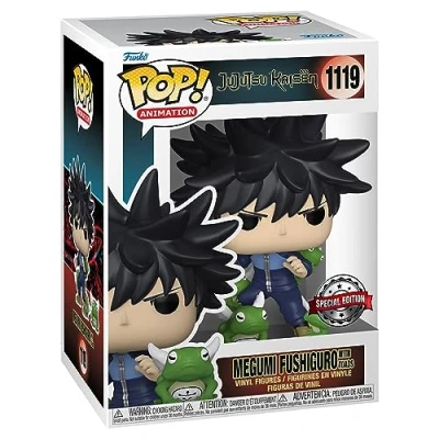 Abbildung von Funko Pop! &amp; Buddy: JJK Megumi Fushiguro mit Toads Jujutsu Kaisen Vinyl Sammelfigur Geschenkidee Offizielle Handelswaren Spielzeug Für Kinder und Erwachsene Anime Fans