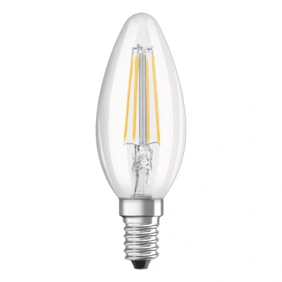 Abbildung von OSRAM Filament LED Lampe mit E14 Sockel, Kerzenform, Kaltweiss, (4000K), 4 W, Ersatz für 40 W Glühbirne, Retrofit CLASSIC B