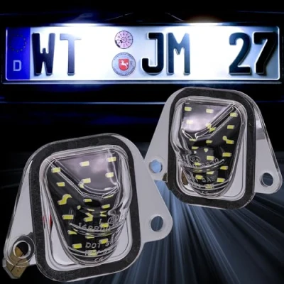 Abbildung von RECAMBO Led Kennzeichenbeleuchtung kompatibel mit Chevrolet Tahoe GMC Yukon BJ 2006 2014 CAN Bus Fehlerfrei SMD Effizient geringer Stromverbrauch hohe Leuchtkraft leichte Installation