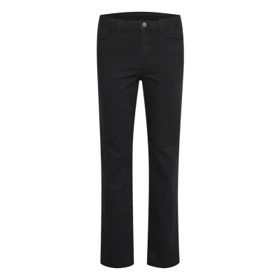 Abbildung von Kaffe Kavicky Jeans Straight Leg, Damen, Größe: 34, Black deep