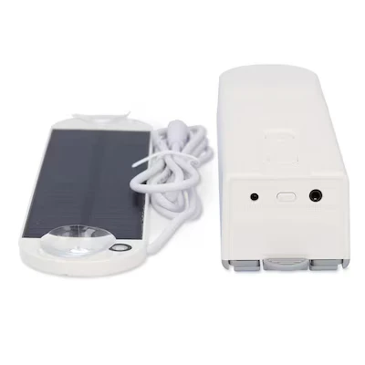 Abbildung von Nedis Vorhang Roboter Kabelanlage Flächenvorhänge / Raffrollos Rollos Solar Powered Stromversorgung über USB 2000 mA Bluetooth® Weiss