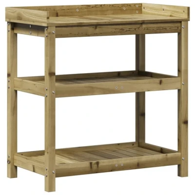 Abbildung von vidaXL Blumenständer Pflanztisch Ablagen 82,5x45x86,5 cm Imprägniertes Kiefernholz (1 St)