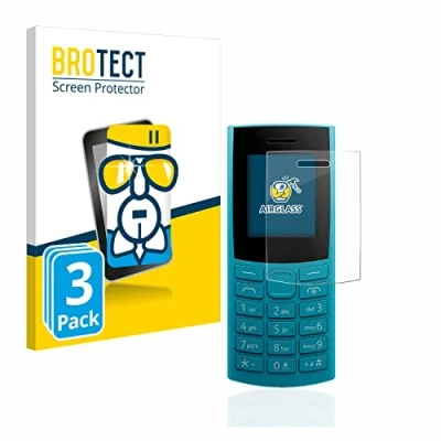 Abbildung von BROTECT Schutzglas für Nokia 105 4G (2023) (3 Stück) Schutzfolie Panzer Folie Glas [Extrem Kratzfest 9H, Anti Fingerprint, Ultra Transparent]