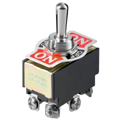 Abbildung von Goobay 10114 Kippschalter Miniatur, 2x EIN AUS EIN, 6 Pins mit Schraubenanschlüssen