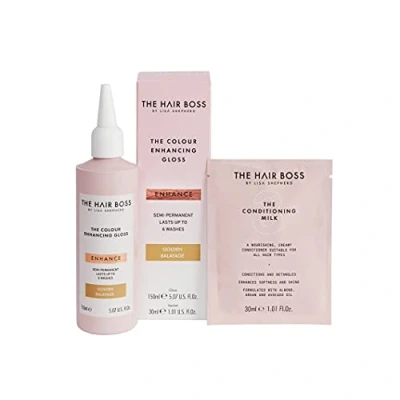 Abbildung von The Hair Boss Golden Balayage Colour Enhancing Gloss, semi permanente Haarkur für 6 Waschgänge, 150 ml
