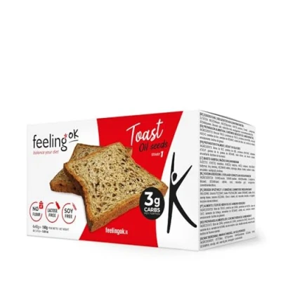 Abbildung von Fooditalia FeelingOK Start Protein Toast Zwieback mit Ölsaaten 160g