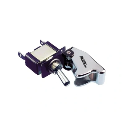 Abbildung von FOLIATEC Kill Switch ON/OFF Schalter Kippschalter für 6 24 V / 10 40 Ampere, cover chrom