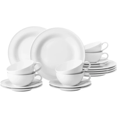 Abbildung von Seltmann Weiden Teeservice &quot;Geschirr Set Beat&quot;, (Set, 18 tlg.), 400 ml, Rillendekor, Teile, für 6 Personen