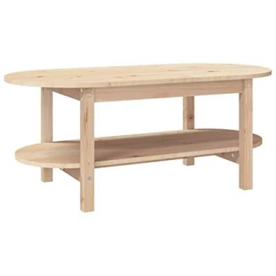 Abbildung von vidaXL Couchtisch Beistelltisch Wohnzimmertisch Kaffeetisch Sofatisch Teetisch Tisch Holztisch Wohnzimmer 110x55x45cm Massivholz Kiefer