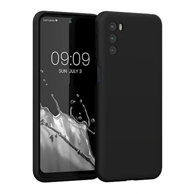 Abbildung von kwmobile Hülle kompatibel mit Motorola Moto G31 / G41 Silikon Handy Case Handyhülle weiche Oberfläche kabelloses Laden Schwarz