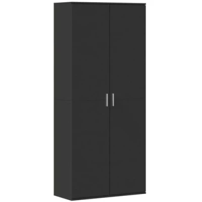 Abbildung von vidaXL Fächerschrank Highboard Schwarz 80x35x180 cm Holzwerkstoff (1 St)
