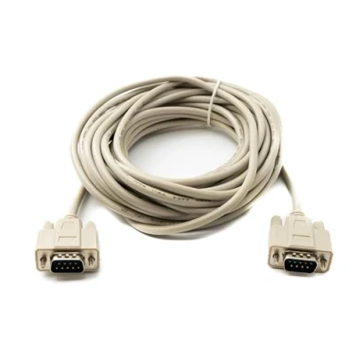 Abbildung von System S D Sub Nullmodem Kabel 10 m 9 Pin Stecker zu RS232 DB9 Adapter in Grau