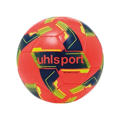 Abbildung von uhlsport Ultra LITE Fußball für Kinder, Größe: 5, fluo rot marine gelb